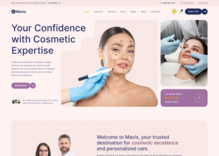 Clinica cirugia diseño web