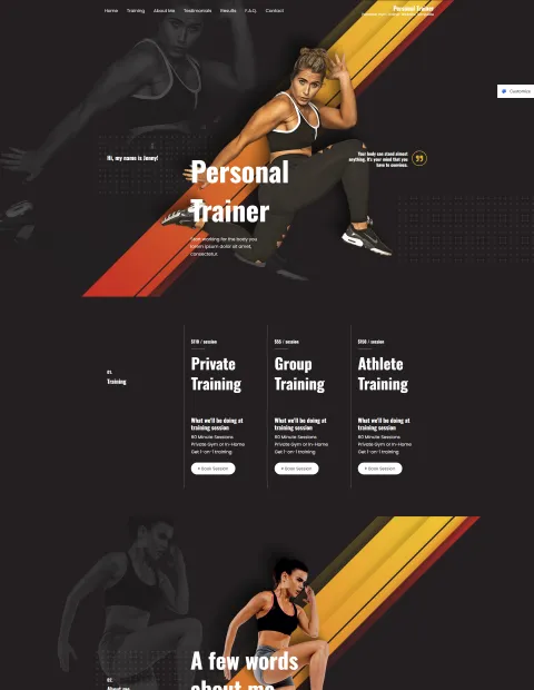 Diseño Web Entrenador Gimnasio