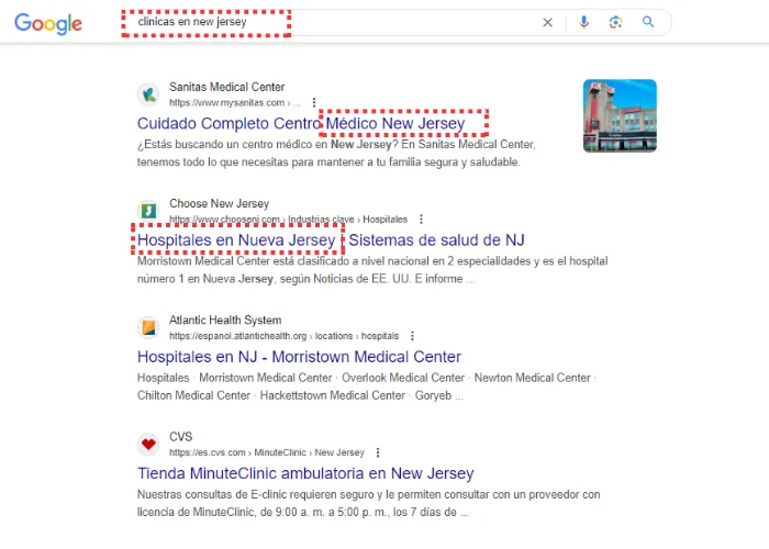Medicos y Clinicas posicionamiento Web SEO