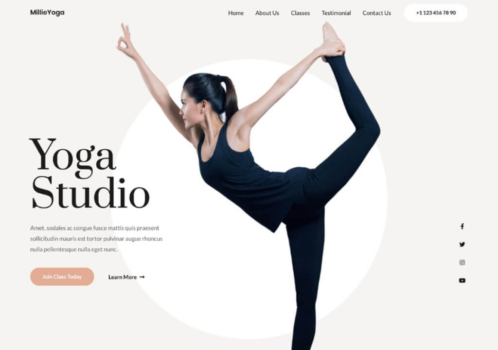 Diseño Web para Gimnasios Fitness Yoga
